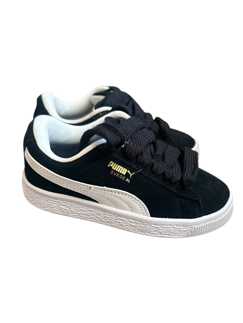 Puma Suede XL Sneakers Black White Toddler Size 11